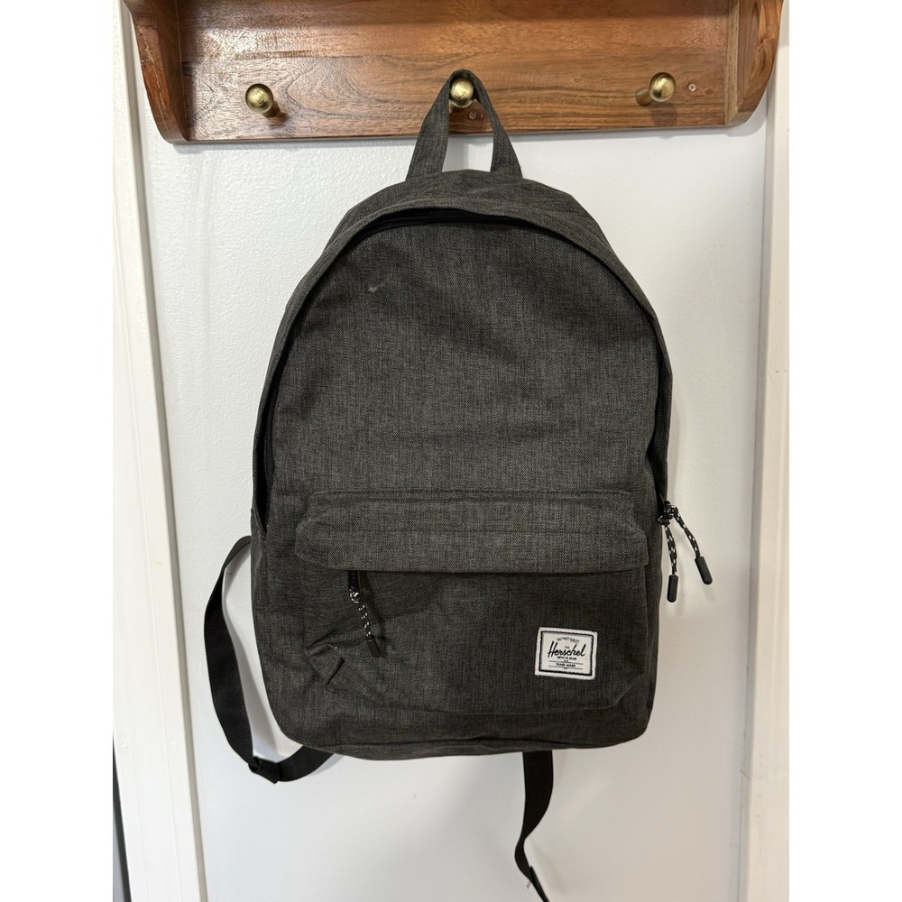 Herschel Supply Co Backpack Gray Raven Crosshatch Laptop School Bag Daypack